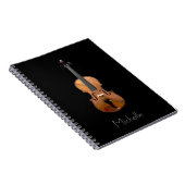 Carnet Violon musical Simple Personnalisé Noir (Côté Droit)