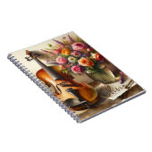 Carnet Violon, Partition et un Vase de Fleurs (Côté Droit)