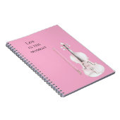 Carnet Violon Rose Blush (Côté Droit)