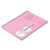 Carnet Violon Rose Blush (Côté gauche)