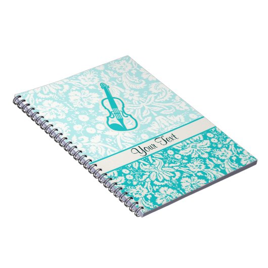 Carnet Violon turquoise (Côté Droit)