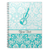 Carnet Violon turquoise (Devant)