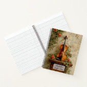 Carnet Violon Vintage avec Roses (Intérieur)