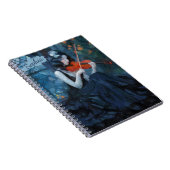 Carnet Violoniste gothique Imaginaire foncé dans le jardi (Côté Droit)