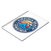 Carnet Virginia Beach Virginia VA Vagues marines Vintages (Côté gauche)