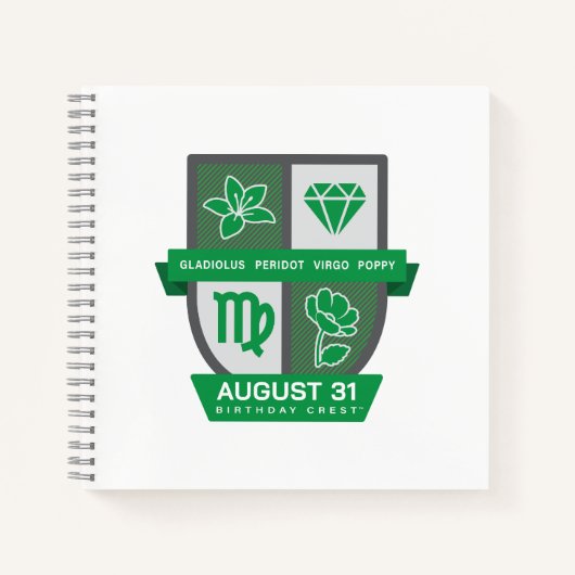 Carnet Virgo Birthday Crest™ for August 23-31 (Devant)