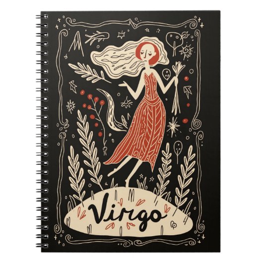 Carnet Virgo Celestial Zodiac Art (Devant)