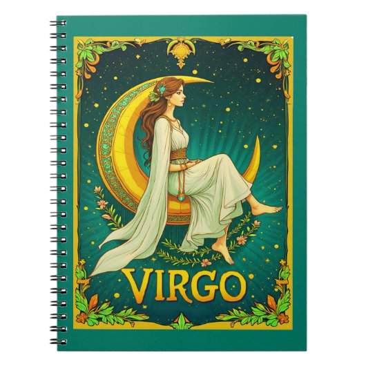 Carnet Virgo Maiden assis sur Crescent Moon (Devant)