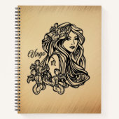 Carnet Virgo Zodiac - Antique Look (Devant)
