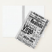 Carnet Virgo Zodiac Mot Cloud Inspiration Spirale (À l'intérieur)