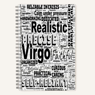 Carnet Virgo Zodiac Mot Cloud Inspiration Spirale