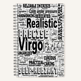 Carnet Virgo Zodiac Mot Cloud Inspiration Spirale