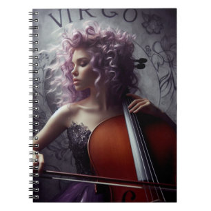 Carnet Virgo Zodiac Musicien Cello