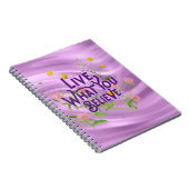 Carnet Vis Ce Que Vous Croyez Citer Purple Lilac Floral (Côté Droit)