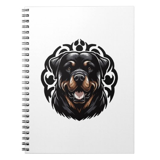 Carnet Visage de chien Rottweiler (Devant)
