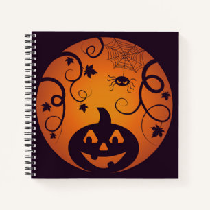 Carnet Visage de citrouille et araignée Halloween Jack o 
