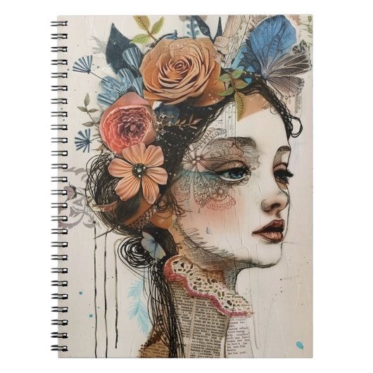 Carnet Visage de collage de scrapbook vintage (2) (Devant)