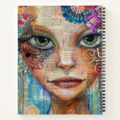 Carnet Visage de collage de scrapbook vintage (3) (Dos)