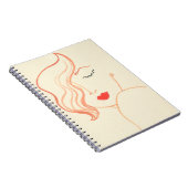 Carnet Visage de femme d'esquisse Abstraite (Côté Droit)