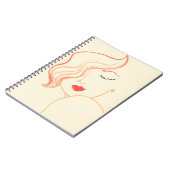 Carnet Visage de femme d'esquisse Abstraite (Côté gauche)