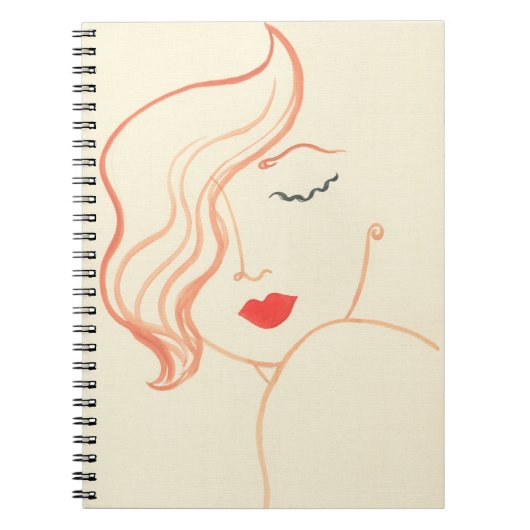 Carnet Visage de femme d'esquisse Abstraite (Devant)