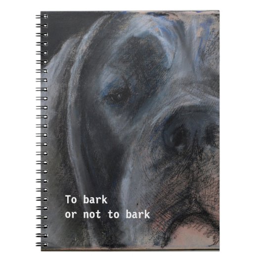 Carnet Visage de Grand Danois bleu (Devant)