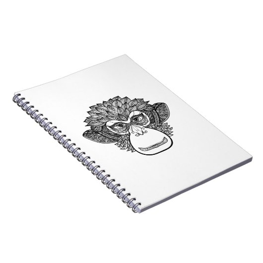 Carnet Visage de griffonnage de singe (Côté Droit)