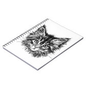 Carnet Visage de Kitten noir et blanc (Côté gauche)