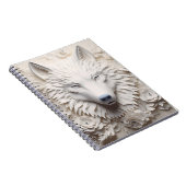 Carnet Visage de loup blanc 3D (Côté Droit)