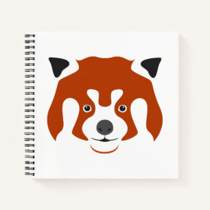 CARNET VISAGE DE PANDA ROUX