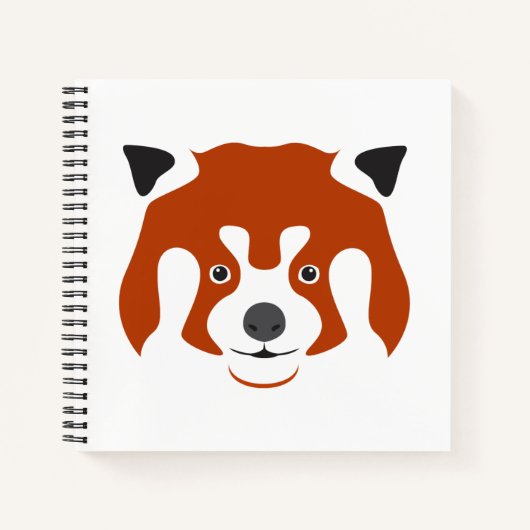 CARNET VISAGE DE PANDA ROUX (Devant)