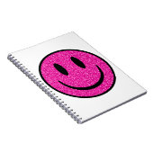 Carnet Visage de sourire rose Parties scintillant (Côté Droit)