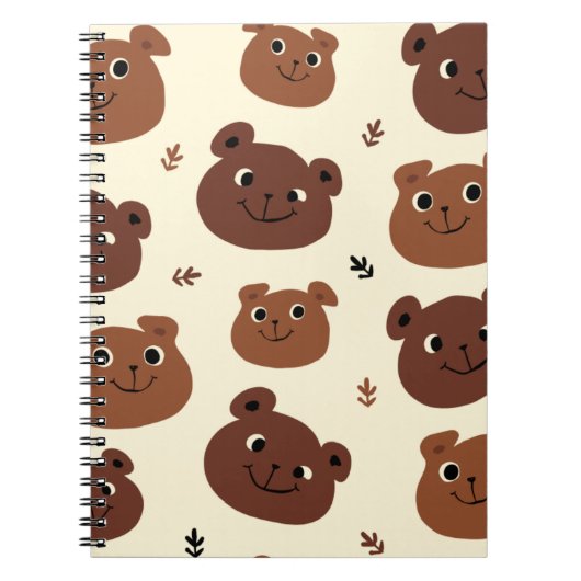 Carnet Visage d'ours drôle (Devant)
