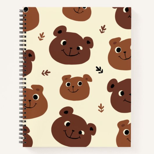 Carnet Visage d'ours drôle (Devant)
