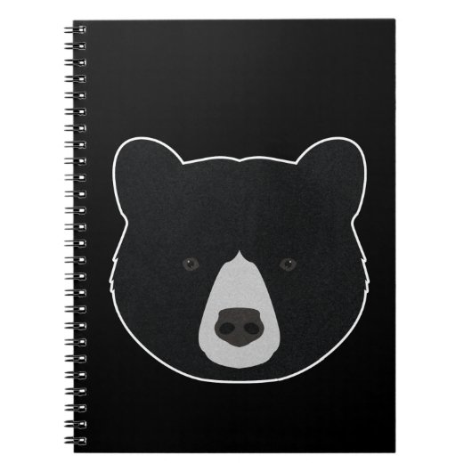 Carnet Visage d'ours noir (Devant)