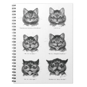 Carnet Visage drôle de chat, Louis Wain
