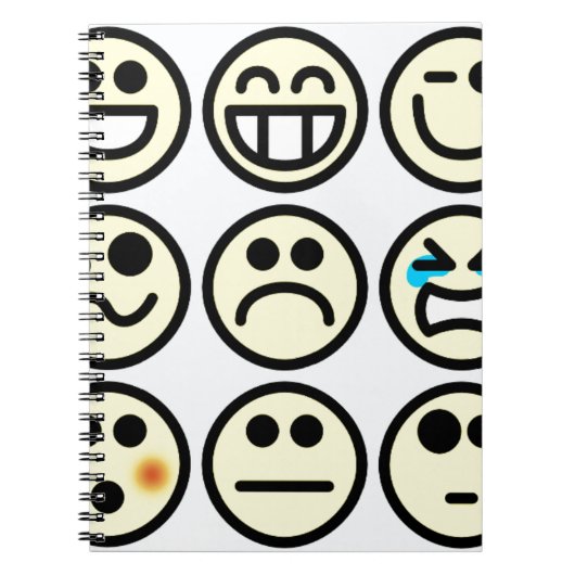 Carnet visage heureux émoticône (Devant)