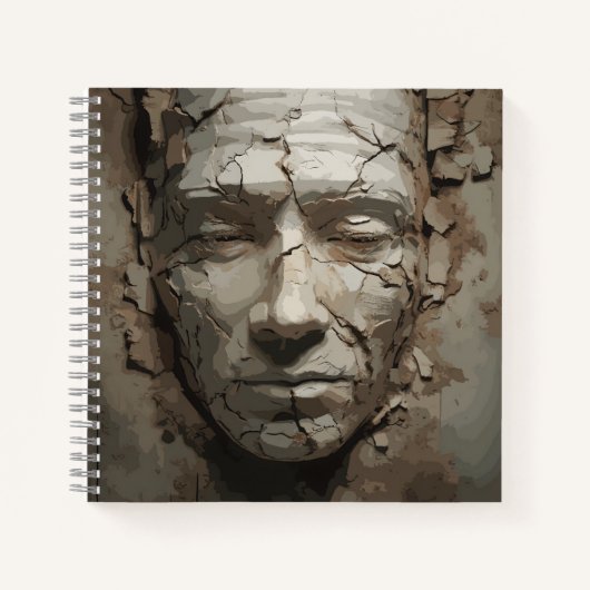 Carnet Visage Humain Provenant De L'Ancien Plâtre (Devant)