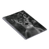 Carnet Visage noir et blanc de cerfs (Côté Droit)