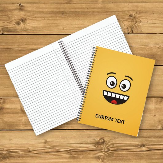 Carnet Visage Souriant avec Bouche Ouverte
