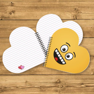 Carnet Visage Souriant avec Bouche Ouverte
