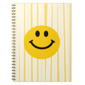Carnet Visage sur les rayures jaunes ensoleillées (Devant)