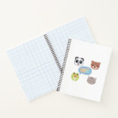 Carnet Visages d'animaux mignons Kawaii | Conception de d (Intérieur)