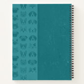 Carnet Visages d'Animaux Séparation Verticale – Turquoise (Dos)