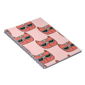 Carnet Visages de chat mignons, motif sans couture. (Côté Droit)