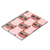 Carnet Visages de chat mignons, motif sans couture. (Côté gauche)