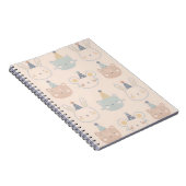 Carnet Visages de Chats Lapins et Ours Mignons Motif Past (Côté Droit)