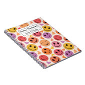 Carnet Visages souriants colorés heureux personnalisés (Côté Droit)