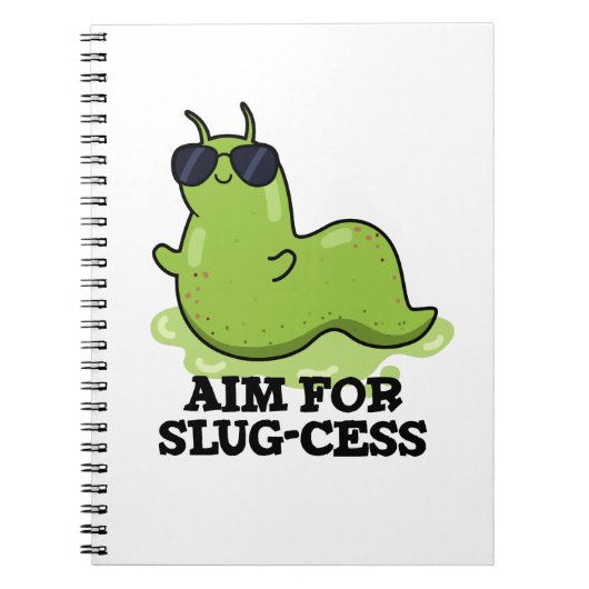 Carnet Viser le succès avec une limace drôle et positive (Devant)