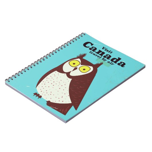 Carnet Visitez l'affiche du hibou du Canada (Côté gauche)